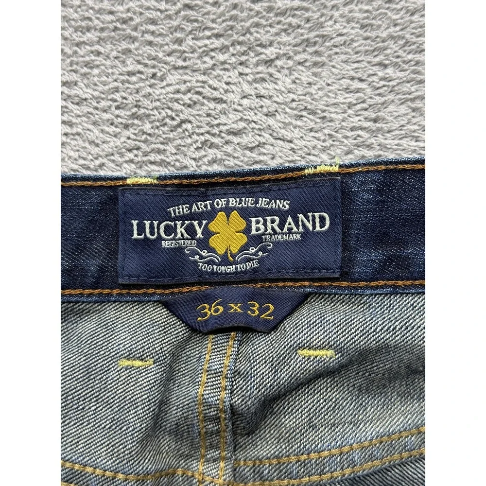 Lucky Brand 361 Vintage Straight Jeans Mens Measured 37x32‎ Blue Medium Wash